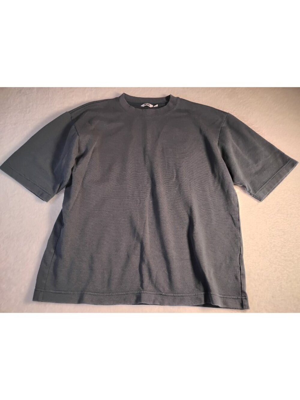 Uniqlo Airism Mens T-Shirt Striped School Work Casual Size S Green